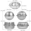 EXCEART 10pcs Salt Molds Aluminum Alloy Tool for Handmade Soaps Cakes Chocolates and Crafts Unique Shapes Scallop Heart Petal Half view 2