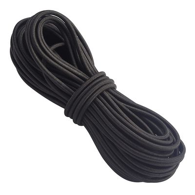 homeemoh 100 Meters(109.36 Yards) Round Elastic Band, 0.16 inch(4 mm) Bungee Cord Shock Cords Stretch String Rope for Jewelry Making DIY Crafts Bracelet Necklace Beads Outdoor Projects,Black
