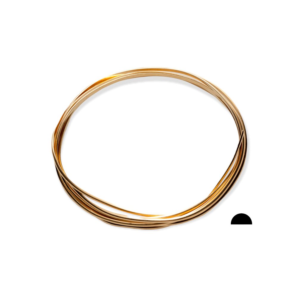 18 Gauge, 14/20 Yellow Gold Filled Wire (Half Round) Half Hard 14K Gold Filled Made in USA - 5FT by CRAFT WIRE