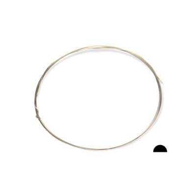 21 Gauge, 925 Sterling Silver Wire (Half Round) Half Hard Made in USA - 10FT by CRAFT WIRE