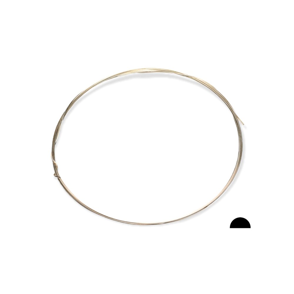 21 Gauge, 925 Sterling Silver Wire (Half Round) Half Hard Made in USA - 10FT by CRAFT WIRE
