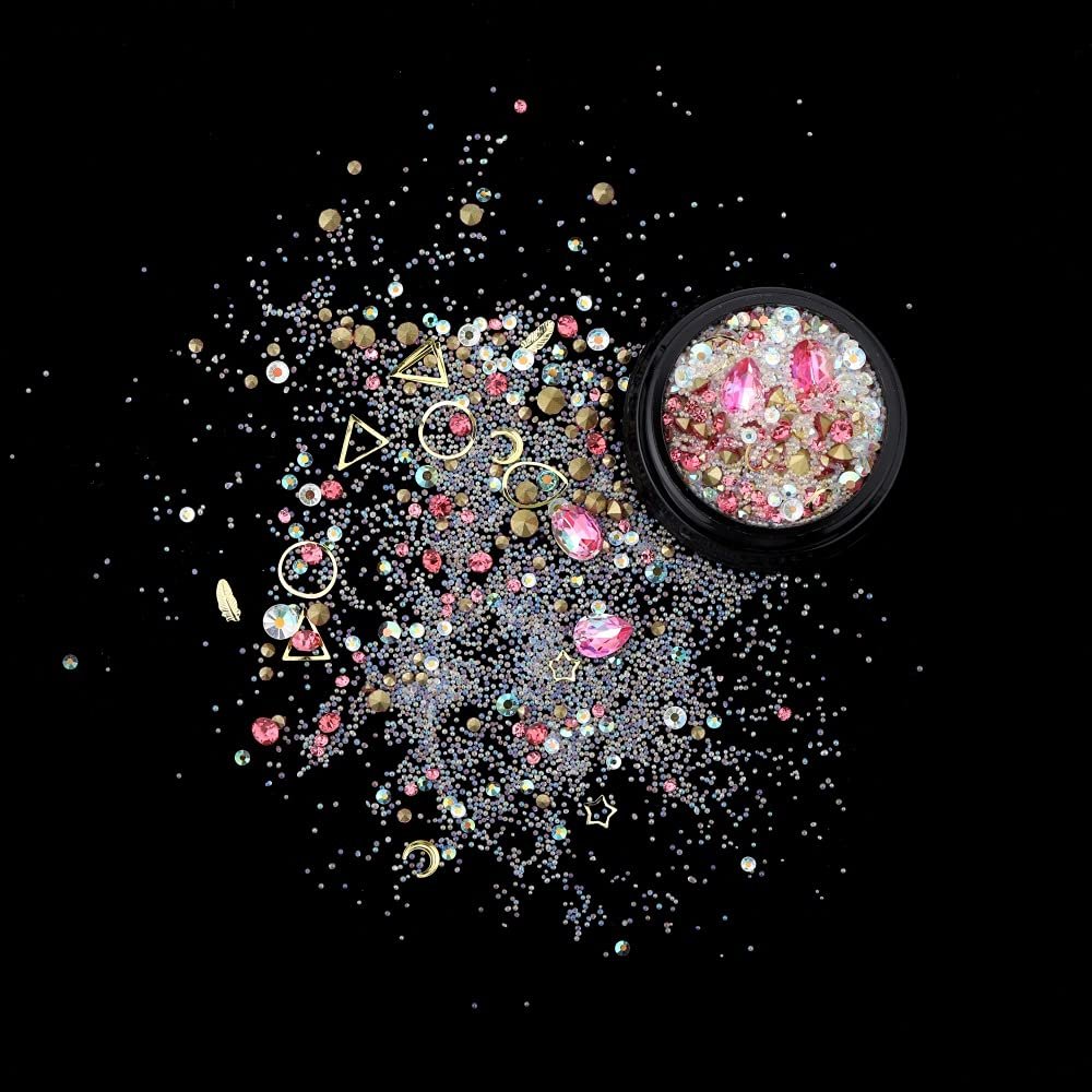 AGCFABS Smashed Micro-drilled Sand Mixed Small Broken Diamond Crystal Bubble Super Flash Rhinestone Storm for DIY Epoxy Resin Crafts (9)