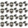 homeemoh 50 Sets Metal Double Cap Leather Rivets, 10x10 mm Round Rivet Metal Studs for DIY Leather Crafts Belts Wallets Bags Clothes Shoes Repair Decoration,Gun Black view 1