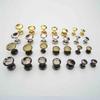 homeemoh 50 Sets Metal Double Cap Leather Rivets, 10x10 mm Round Rivet Metal Studs for DIY Leather Crafts Belts Wallets Bags Clothes Shoes Repair Decoration,Gun Black view 2