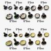 homeemoh 50 Sets Metal Double Cap Leather Rivets, 10x10 mm Round Rivet Metal Studs for DIY Leather Crafts Belts Wallets Bags Clothes Shoes Repair Decoration,Gun Black view 3