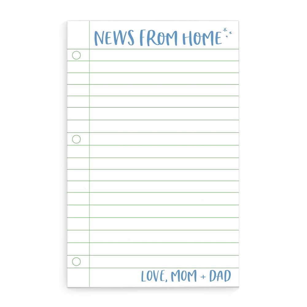 Camp Personalized Lined Notes from Home, Sleep Away Camp Stationary for Mom and Dad, Camp Stationery Paper and Envelopes Set, Personalized Stationary Paper and Envelopes Set, 5.5in x 8.5in, 50 Sheets