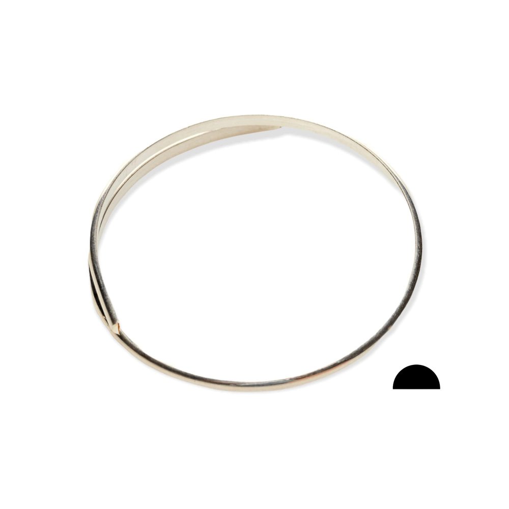 10 Gauge, 925 Sterling Silver Wire (Half Round) Half Hard Made in USA - 6IN by CRAFT WIRE
