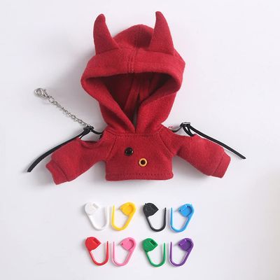 XiDonDon BJD Clothes Fashion Little Devil Sweater Hoodie for Ob11,Molly, GSC, 1/12 Bjd Doll Clothing Doll Accessories Toys (Red)