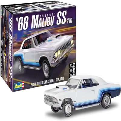Revell 85-4520 1966 Chevy Malibu SS 2N1 Model Car Kit 1:24 Scale 92-Piece Skill Level 4 Plastic Model Building Kit