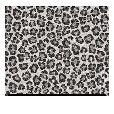 Leopard Patterned Glitter HTV (13.33" x 36") - Black Leopard