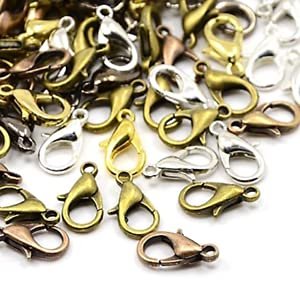 20 Lobster Clasps 10mm x 6mm Assorted Finishes - Charms Pendants DIY for Necklace Bracelet Jewelry Making