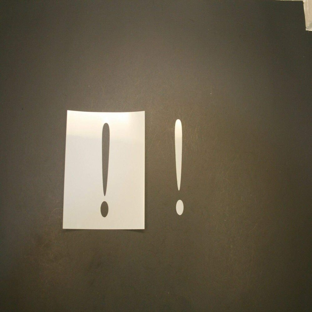 16" Exclamation Point Reusable (SRAL) Mylar Stencil - Art Supplies