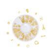 AGCFABS 1 Box Gold Silver Hot Glitter Nail Art Mix 3D Metal Frame Jewelry Filling UV Resin Epoxy Mold for DIY Jewelry Making Crafts (1) view 1