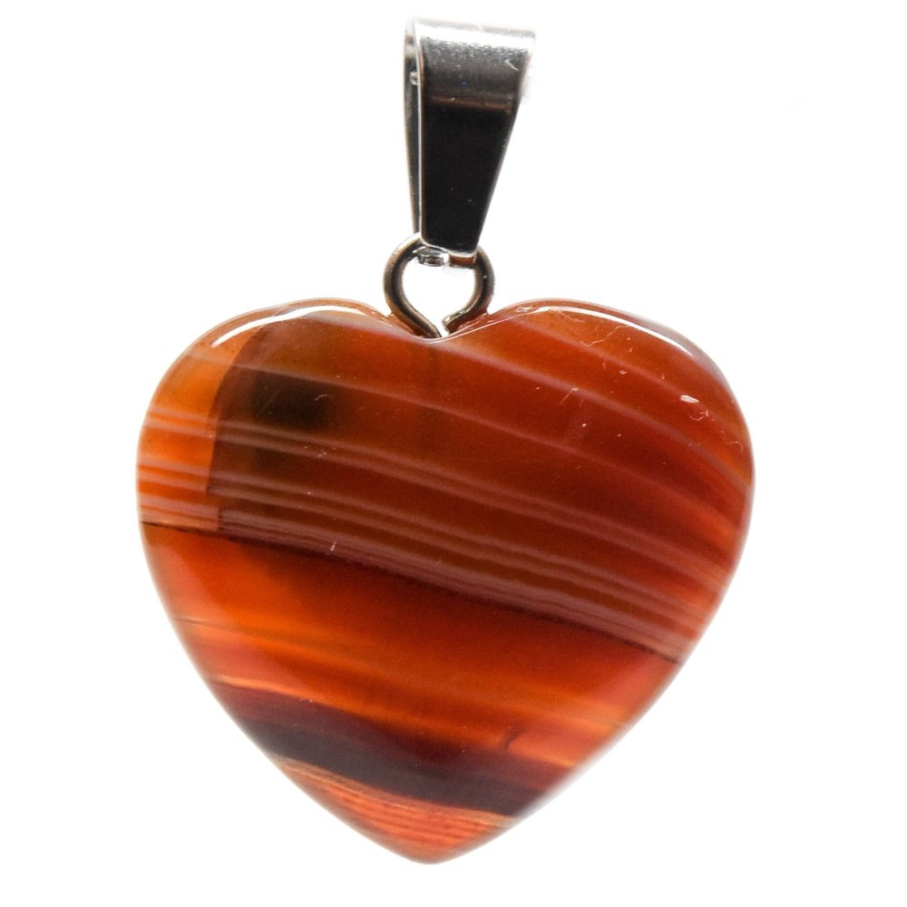 5PCS Orange Carnelian Agate Heart Shaped Pendants w/Silver Plated Eyelet Polished Natural Gemstone Crystal Mineral Decorative Specimen Beads - China