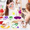 7" Large Ink Pads for Kids - Handprint Footprint Size Rainbow Stamps Pad, Safe & Washable Ink Pad for Fingerprint Painting Card Making Stamp Crafting Paper Wood Fabric Scrapbook Kids Birthday Gifts view 3