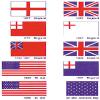 Model Shipways US & British Flags 1/2" x 3/4" Cloth view 1