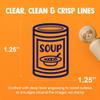 Can of Soup Rubber Stamp for Stamping Crafting Planners - 1-1/4 Inch Large view 2