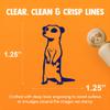 Curious Standing African Meerkat Rubber Stamp for Stamping Crafting Planners - 1-1/4 Inch Large view 2