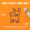 Chihuahua Standing Dog Rubber Stamp for Stamping Crafting Planners - 1-1/4 Inch Large view 2
