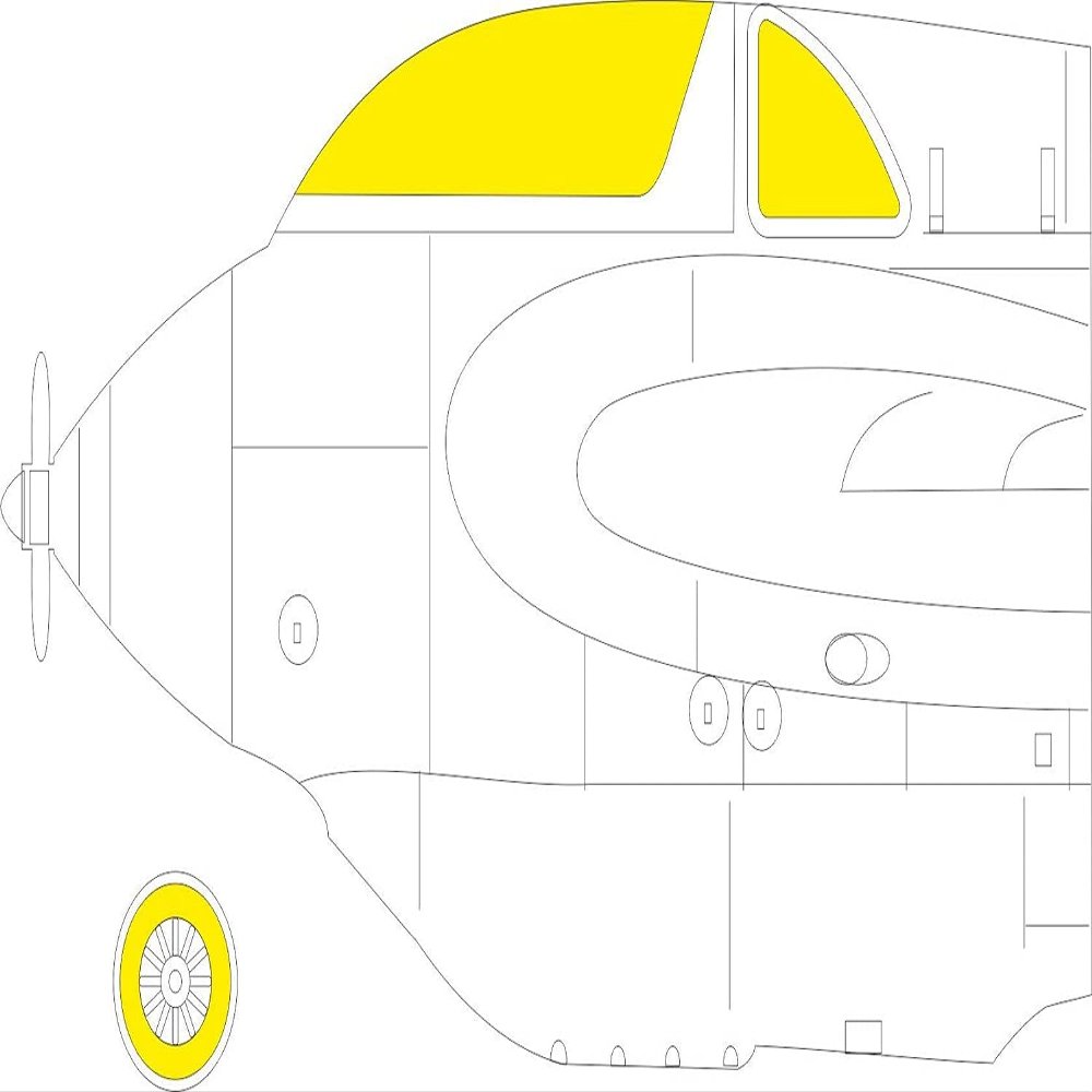Eduardo 1/48 Messerschmitt Me163B Comate Paint Mask Seal (For Gas Patches) Plastic Model Masking Seal EDUEX794