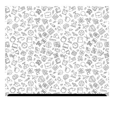 Black and White Patterned Glitter HTV (13.33" x 36") - School Subject