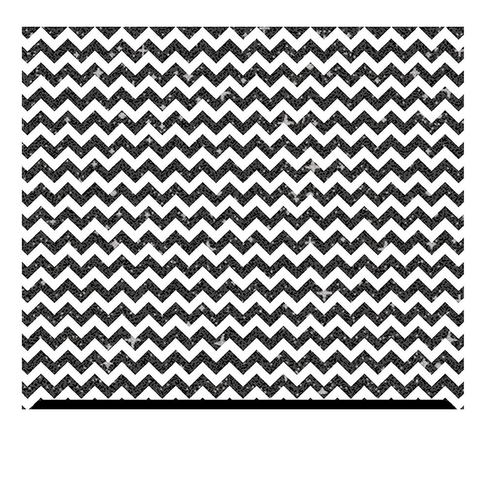 Black and White Patterned Glitter HTV (13.33" x 36") - Black and White Zigzag