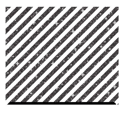 Black and White Patterned Glitter HTV (13.33" x 36") - Diagonal Stripes