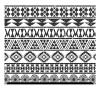 Black and White Patterned Glitter HTV (13.33" x 12") - Tribal view 1