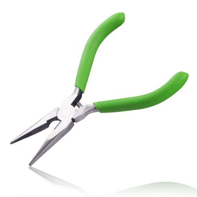 LEONTOOL Long Fine Needle Nose Pliers with Cutter, Teeth, Chain Nose Pliers for Jewelry Making & Repair
