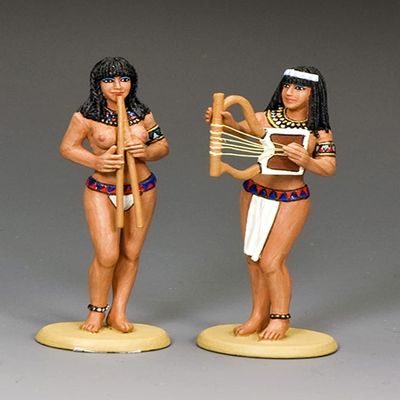 King & Country Toy Soldiers Ancient Egypt AE083 Court Musicians 1:30 Scale Pewter