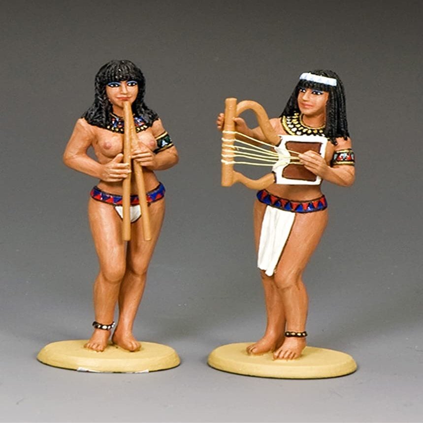 King & Country Toy Soldiers Ancient Egypt AE083 Court Musicians 1:30 Scale Pewter