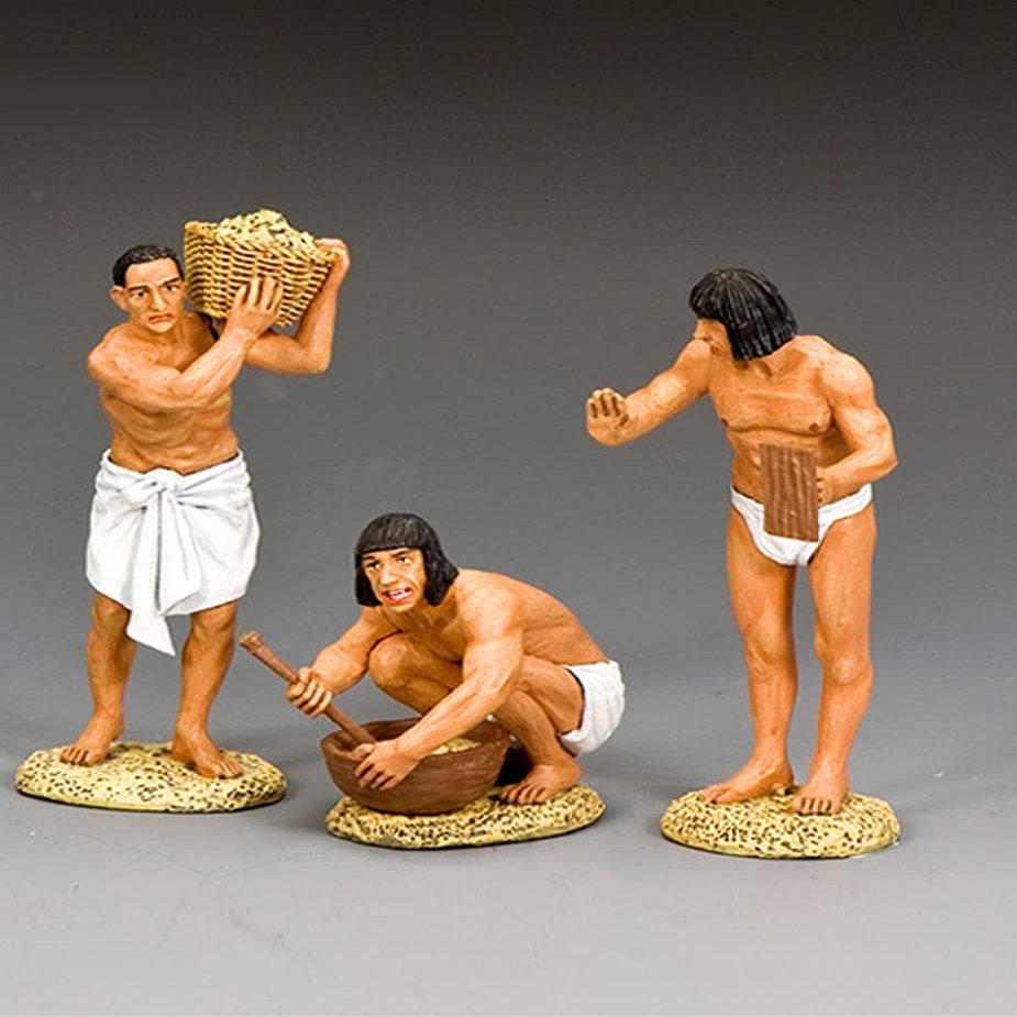 King & Country Toy Soldiers Ancient Egypt AE085 Pyramid Plasterers 1:30 Scale Pewter