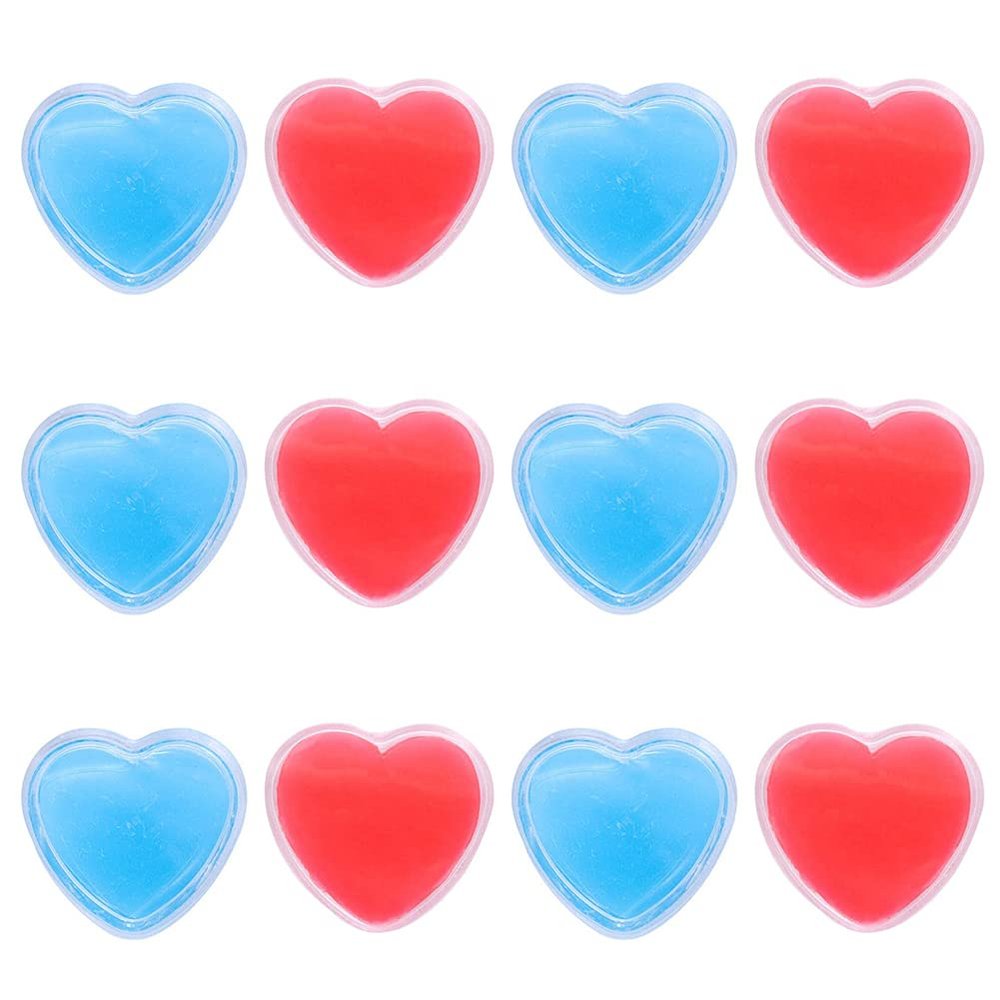 12 Packs Diamond-Paint-Art Wax Storage Box Diamond-Paint-Art Wax Storage Container Case Painting Glue Clay Organizer with 36 Pieces Heart Shaped Glue Clay(Red, Blue)