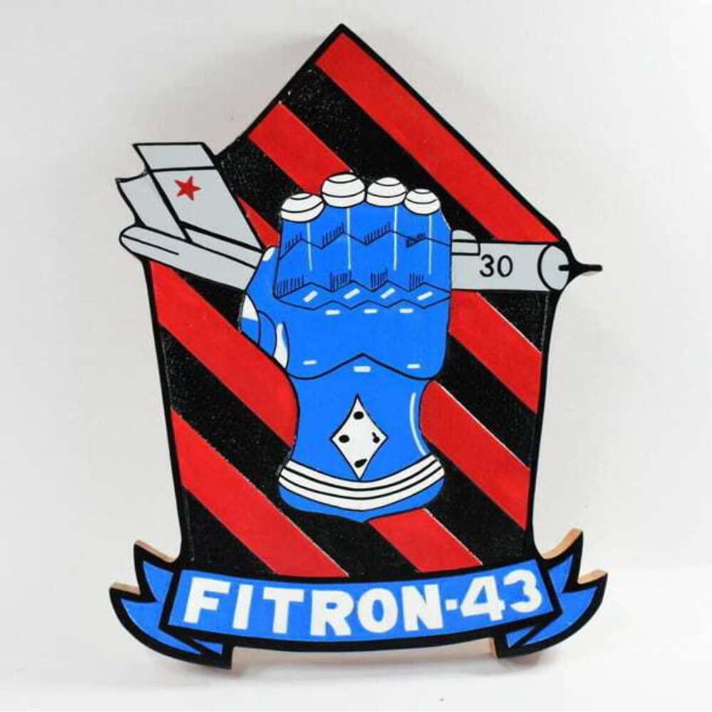 Squadron Nostalgia LLC VF-43 Challengers Plaque, 14" Mahogany