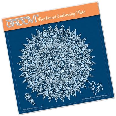 Clarity Stamps Tina's Spiritual Luck Mandala A5 Square Groovi Plate