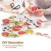 100Pcs Wooden Buttons Round, Random Ball Sports Painting Sewing Football Baseball Soccer Volleyball Tennis Flatback Buttons for Knitting Scrapbooking DIY Embellishment view 3