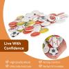 100Pcs Wooden Buttons Round, Random Ball Sports Painting Sewing Football Baseball Soccer Volleyball Tennis Flatback Buttons for Knitting Scrapbooking DIY Embellishment view 4