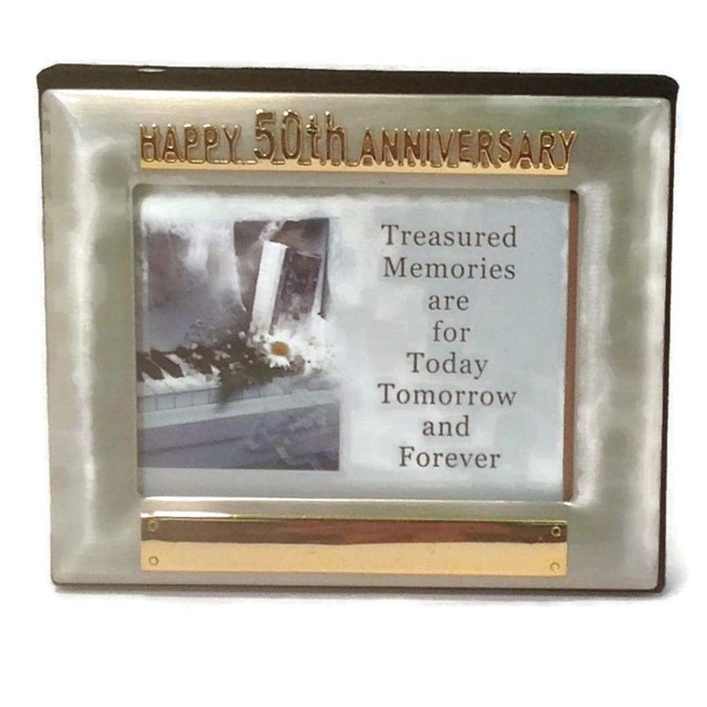 Jiallo 50th Anniversary Stainless Steel Photo Album in Silver