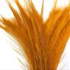 5 Pieces - Golden Yellow Bleached & Dyed Peacock Swords Cut Feathers Halloween Costume Fly Tying Craft Supply | Moonlight Feather view 1
