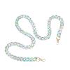 Savagrow 47.2"/120cm Acrylic Resin Chain Handles Bag Purse Detachable Decoration Chain with Buckles, Transparent Rainbow Color Multicolour view 1