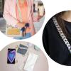Savagrow 47.2"/120cm Acrylic Resin Chain Handles Bag Purse Detachable Decoration Chain with Buckles, Transparent Rainbow Color Multicolour view 4