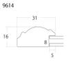 9614 Large Drawing Frame, Half Cut, Orange, UV Protection, Acrylic view 4