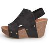 ZBYY Wedge Sandals for Women Summer Casual Open Toe Espadrille Platform Sandals Slip On Peep Toe Wedge Shoes view 3