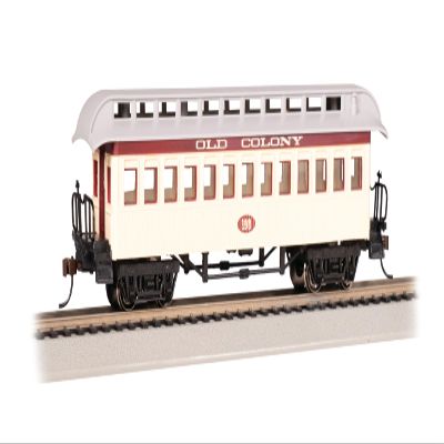 Bachmann Trains - Old-Time Car with Round-End Clerestory Roof - Coach - Old Colony RR - HO Scale