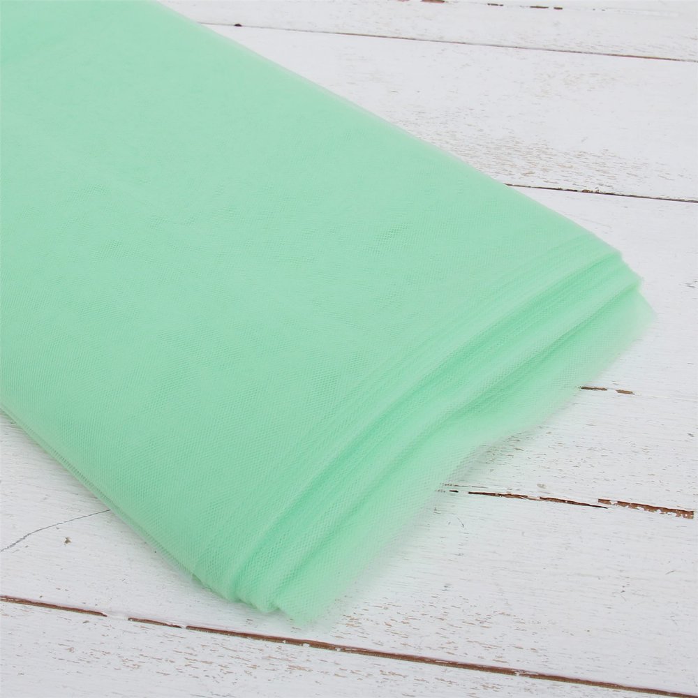 Threadart Premium Soft Tulle Bolt - 54" by 20 Yards (60 ft) Fabric - For Wedding, Parties, Costumes, and Decoration - Mint