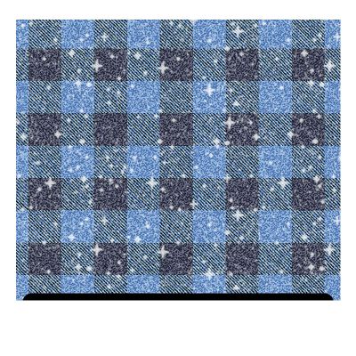 Plaid Patterned Glitter HTV (13.33" x 12") - Buffalo Plaid Navy