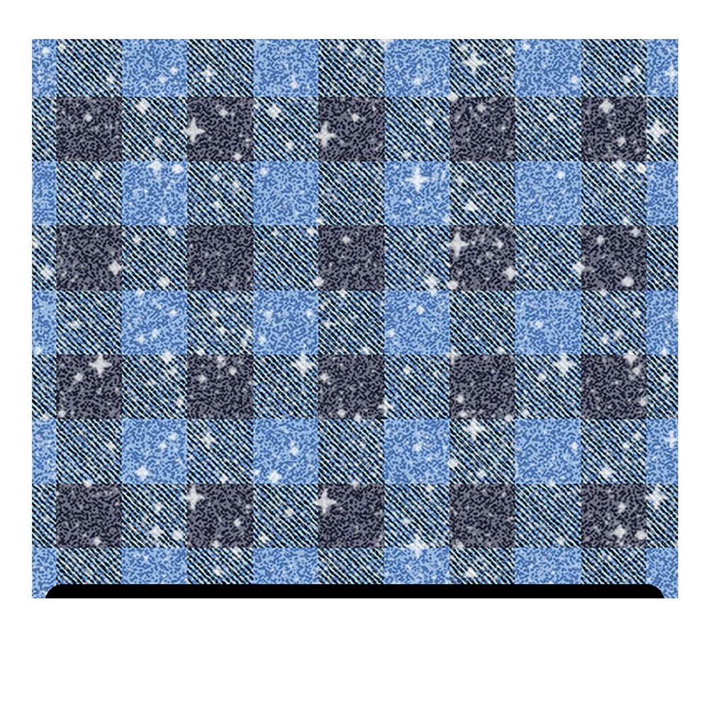Plaid Patterned Glitter HTV (13.33" x 12") - Buffalo Plaid Navy