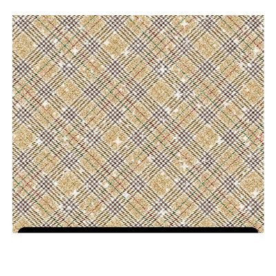 Plaid Patterned Glitter HTV (13.33" x 12") - Beige Tartan