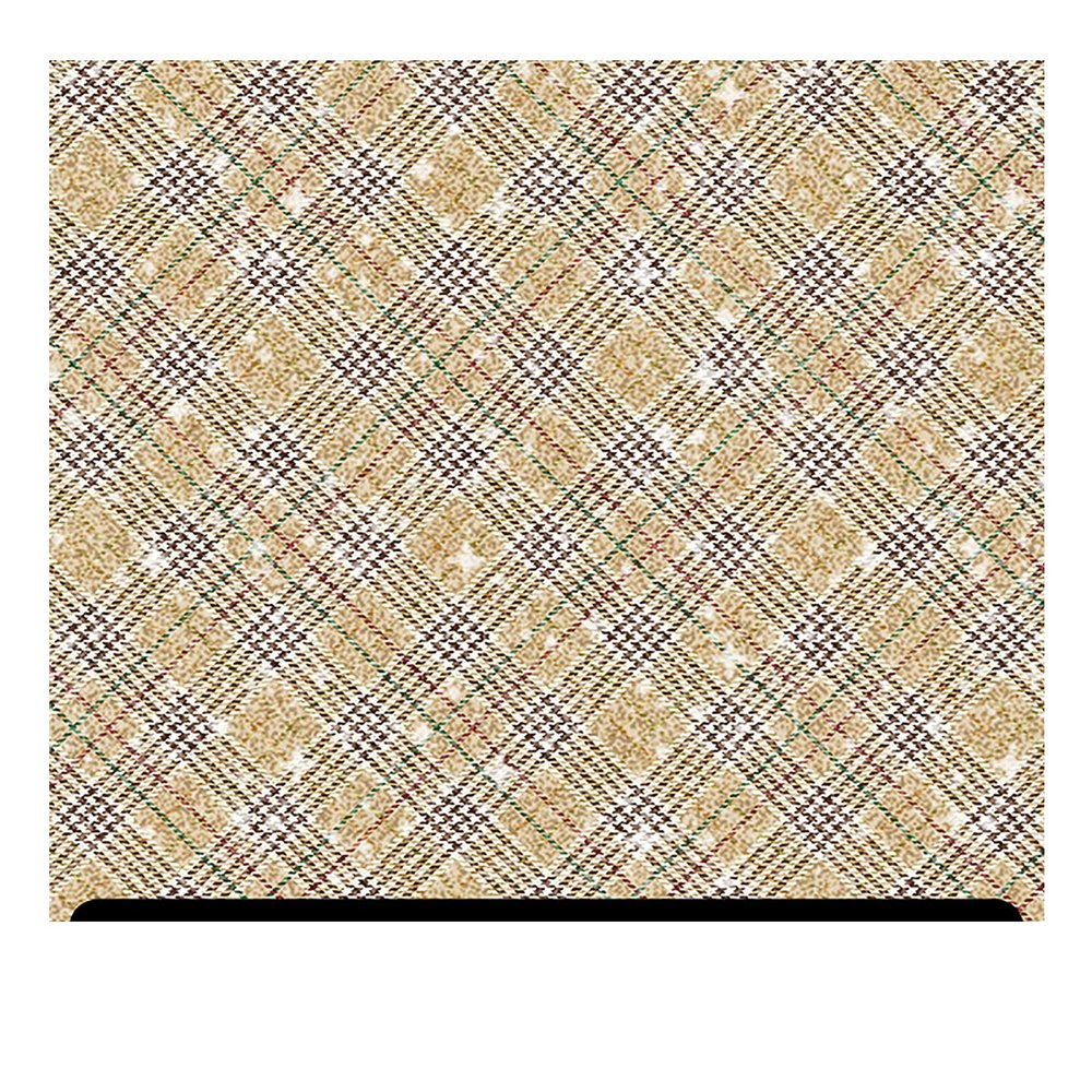 Plaid Patterned Glitter HTV (13.33" x 12") - Beige Tartan