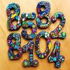 Mosaic Tiles Stained Glass, Textured Glass Mosaic Making with Handmade for DIY Art CraftsHome Decorations - Flat Glass Beads Shape About 10Pcs 190G(0.42LB) view 3